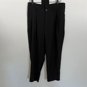 Madewell Drapey Paperbag High-Waisted Pants Black Size 14